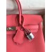 Hermes Birkin 25 Retourne Handmade Bag In Rose Lipstick Swift Calfskin