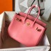 Hermes Birkin 25 Handmade Bag In Rose Lipstick Swift Leather