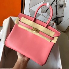 Hermes Birkin 25 Handmade Bag In Rose Lipstick Swift Leather