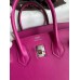 Hermes Birkin 25 Retourne Handmade Bag In Rose Purple Swift Calfskin