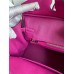 Hermes Birkin 25 Retourne Handmade Bag In Rose Purple Swift Calfskin