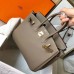 Hermes Birkin 25 Handmade Bag In Taupe Swift Leather