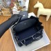 Hermes Birkin Cargo 25 Bag in Blue Toile and Black Swift Leather