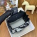 Hermes Birkin Cargo 25 Bag in Ecru Toile and Black Swift Leather