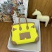 Hermes Birkin Cargo 25 Bag in Lime Toile and Chai Swift Leather