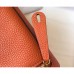 Hermes Mini Lindy Bag In Orange Clemence Leather