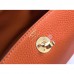 Hermes Mini Lindy Bag In Orange Clemence Leather