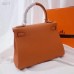 Hermes Kelly 32cm Sellier Bag In Orange Togo Leather Handmade Bag