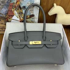 Hermes Shoulder Birkin Light 29 Bag in Etain Swift Calfskin
