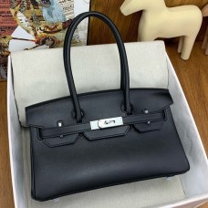 Hermes Shoulder Birkin Light 29 Bag in Black Swift Calfskin