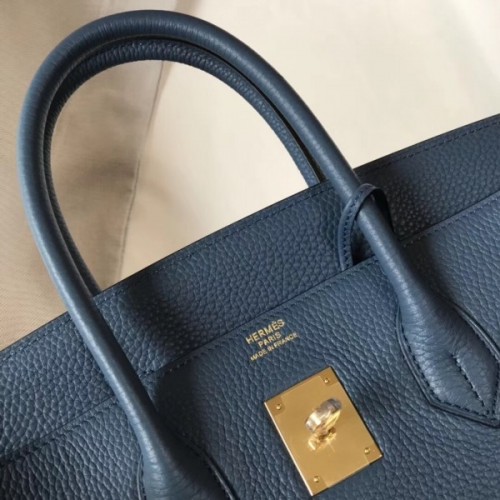 Hermes Birkin 30 Bag R2 Blue Agate Clemence SHW