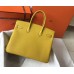 Hermes Birkin 30cm 35cm Bag In Yellow Clemence Leather