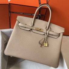 Hermes Birkin 30cm 35cm Bag In Argile Clemence Leather Hermes Birkin 30cm 35cm Bag In Argile Clemence Leather