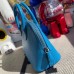 Hermes Bolide 1923 Mini Handmade Bag In Blue Frida Chevre Mysore Leather