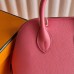 Hermes Bolide 1923 Mini Handmade Bag in Rose Azalee Evercolor Calfskin