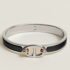 Hermes Black Mini Clic Chaine d'Ancre Bracelet