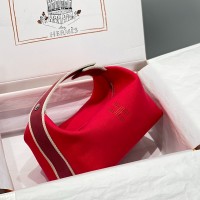 Hermes Bride-a-Brac Case in Red Canvas