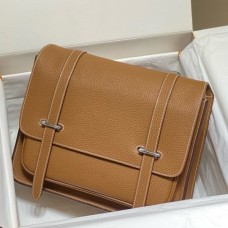 Hermes Steve 30 Messenger Bag in Gold Clemence Leather Hermes Steve 30 Messenger Bag in Gold Clemence Leather