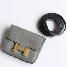 Hermes Constance Slim Wallet in Gris Meyer Epsom Calfskin Hermes Constance Slim Wallet in Gris Meyer Epsom Calfskin