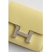 Hermes Constance Slim Wallet in Jaune Poussin Epsom Calfskin Hermes Constance Slim Wallet in Jaune Poussin Epsom Calfskin