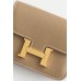 Hermes Constance Slim Wallet in Taupe Epsom Calfskin Hermes Constance Slim Wallet in Taupe Epsom Calfskin