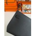 Hermes Kelly Depeches 25 Pouch in Black Epsom Calfskin