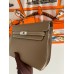 Hermes Kelly Depeches 25 Pouch in Taupe Epsom Calfskin