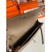 Hermes Kelly Depeches 25 Pouch in Taupe Epsom Calfskin