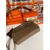 Hermes Kelly Depeches 25 Pouch in Taupe Epsom Calfskin
