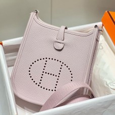 Hermes Evelyne III TPM Bag In Mauve Pale Clemence Leather Hermes Evelyne III TPM Bag In Mauve Pale Clemence Leather