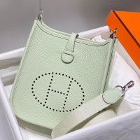 Hermes Evelyne III TPM Bag In Vert Fizz Clemence Leather Hermes Evelyne III TPM Bag In Vert Fizz Clemence Leather