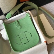 Hermes Evelyne III TPM Mini Bag In Vert Criquet Clemence Leather Hermes Evelyne III TPM Mini Bag In Vert Criquet Clemence Leather