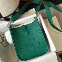 Hermes Evelyne III TPM Mini Bag In Vert Vertigo Clemence Leather Hermes Evelyne III TPM Mini Bag In Vert Vertigo Clemence Leather