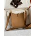 Hermes Evelyne Mini Handmade Bag in Biscuit Clemence Leather