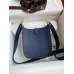 Hermes Evelyne Mini Handmade Bag in Blue Saphir Clemence Leather