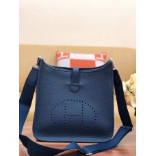 Hermes Evelyne III 29 PM Bag In Dark Blue Clemence Leather