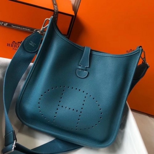 Hermès Hermes Bleu Saphir Maurice Flipperball Evelyne Tpm Ghw Blue  ref.617481 - Joli Closet