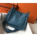 Hermes Evelyne III 29 PM Bag In Blue Jean Clemence Leather