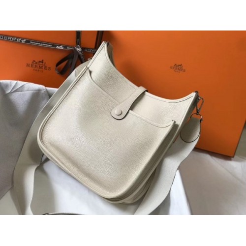 Hermes Evelyne III 29 PM Bag In Craie Clemence Leather 