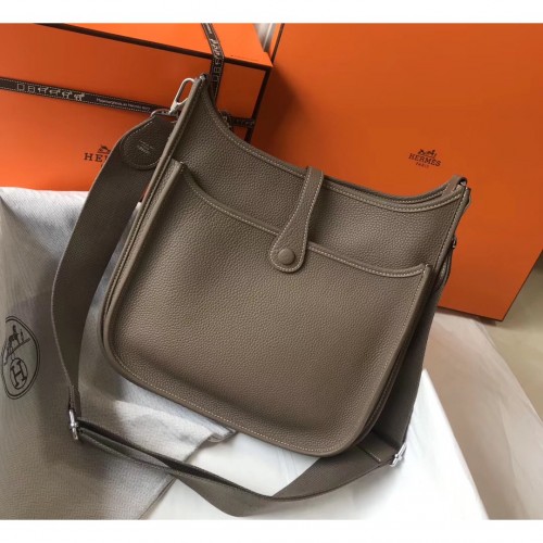 Hermès HERMES EVELYNE III HANDBAG 29 LEATHER TOGO TAUPE