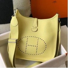 Hermes Evelyne III 29 PM Bag In Jaune Poussin Clemence Leather