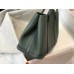 Hermes Garden Party 30 Bag In Vert Amande Clemence Leather