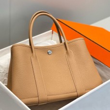 Hermes Garden Party 30 Bag In Chai Taurillon Leather Hermes Garden Party 30 Bag In Chai Taurillon Leather