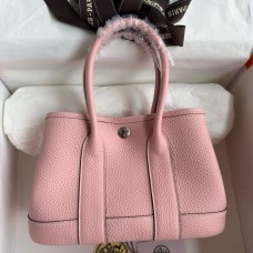 Hermes Neo Garden Party 23 Handmade Bag in Rose Sakura Clemence Leather
