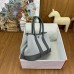 Hermes Neo Garden Party 23 Bag in Canvas and Gris Meyer Negonda Calfskin Hermes Neo Garden Party 23 Bag in Canvas and Gris Meyer Negonda Calfskin