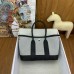 Hermes Neo Garden Party 23 Bag in Canvas and Black Negonda Calfskin Hermes Neo Garden Party 23 Bag in Canvas and Black Negonda Calfskin