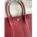 Hermes Neo Garden Party 23 Handmade Bag in Bordeaux Clemence Leather Hermes Neo Garden Party 23 Handmade Bag in Bordeaux Clemence Leather