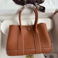 Hermes Neo Garden Party 23 Handmade Bag in Gold Clemence Leather Hermes Neo Garden Party 23 Handmade Bag in Gold Clemence Leather