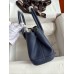 Hermes Neo Garden Party 23 Handmade Bag in Navy Blue Clemence Leather Hermes Neo Garden Party 23 Handmade Bag in Navy Blue Clemence Leather