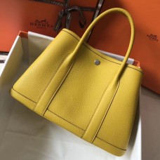 Hermes Garden Party 36 Bag In Yellow Clemence Leather Hermes Garden Party 36 Bag In Yellow Clemence Leather